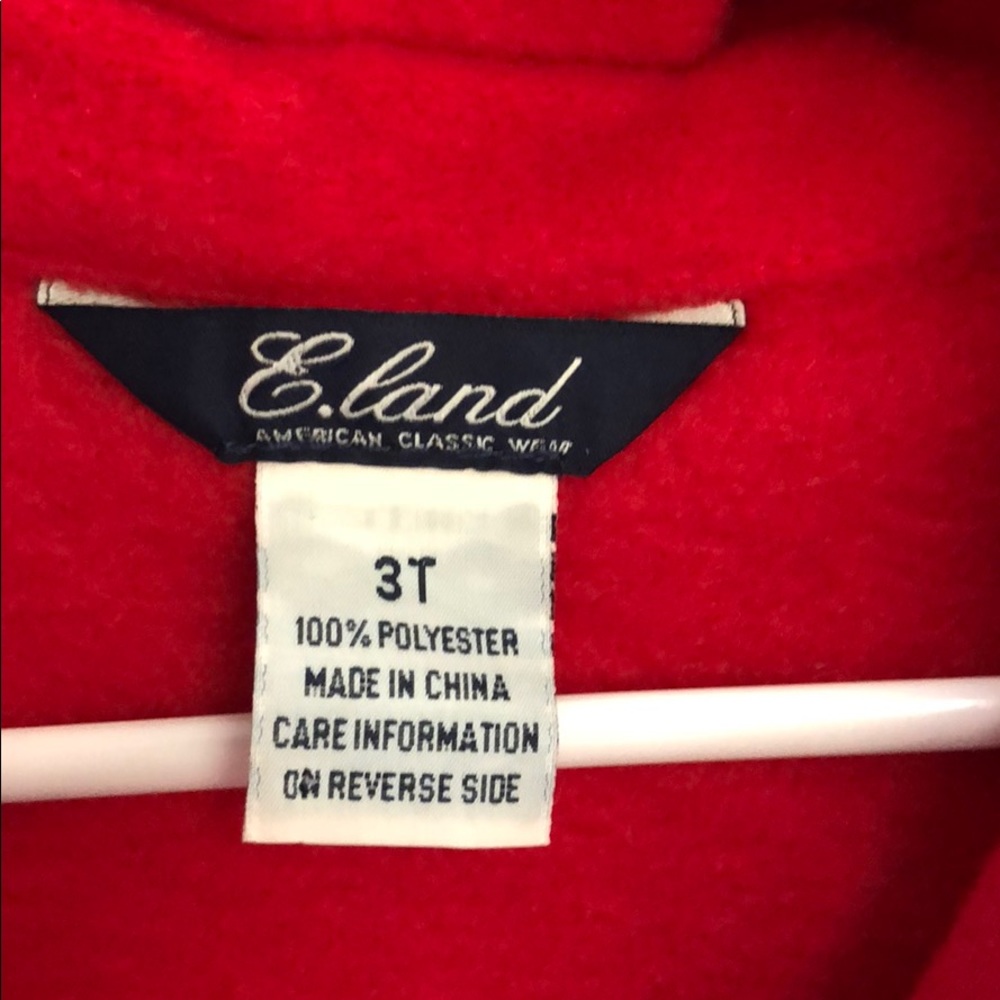 Kid’s Red Pea Coat - Picture 4 of 4